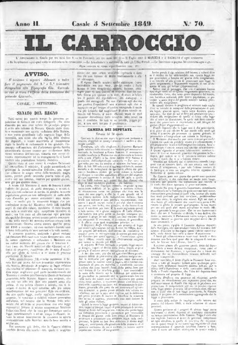 Il Carroccio - Edizione 70 del 03/09/1849